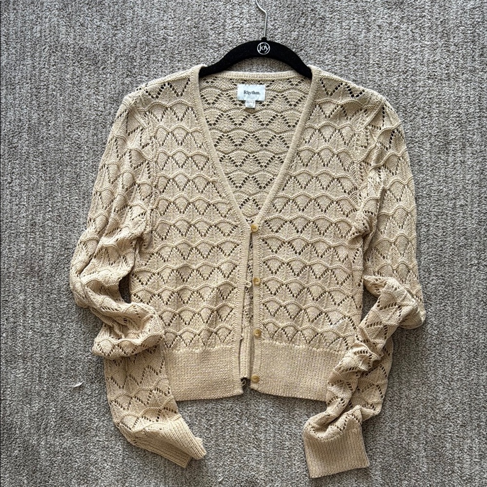 Rhythm Cream Knit Cardigan NWOT